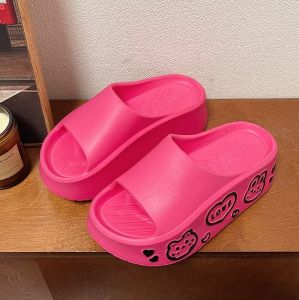 รองเท้าแตะ EVA ผู้หญิง ส้นสูง 5cm. น้ำหนักเบา ใส่สบาย ทรงสวย ด้านข้างและพื้นรองเท้าปั๊มนูนลายการ์ตูน รองเท้าแตะส้นสูง พื้นกันลื่น #sy193