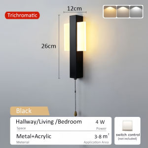 Nordic Wall Lamp Living Room Indoor Wall Sleep Light for Bedroom Bedside Lamp Tricolor Hallway Light
