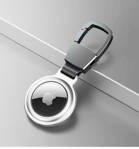 Newkee  Magnetic Metal Protective Airtag Case For Airtags Cover With Keychain For Apple Locator Tracker Anti-lost Device For AirTag Case