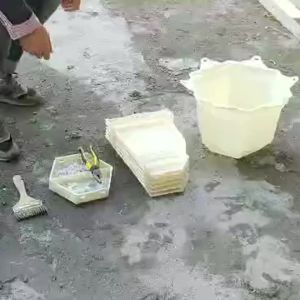 Khuôn Lọ Hoa Xi Măng Cột La Mã Phong Cách Châu Âu Cây Cảnh Mô Hình Nhựa Lục Giác Thép Nhựa Bê Tông Mài