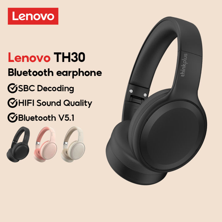 Lenovo TH30 Bluetooth Headphone Wireless Headphone Gaming Low