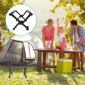 Aluminum Alloy Ice Bucket Rack Foldable Frame Anti- Slip Light Weight Ice Holder for Camping BBQ Party Outdoor