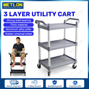 3 tier utility kitchen trolley cart organizer heavy food trolley Hotel Multifunctional PVC push cart with 4 wheels