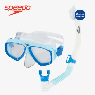 Speedo Adult Adventure Mask Snorkel Set Cool Blue/ Clear_8-7530332457