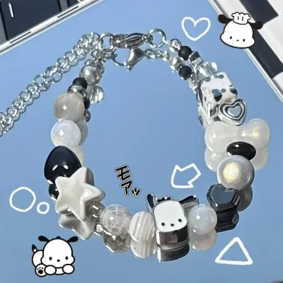 Vintlook Vòng Đeo Tay Hello Kitty Vòng đeo tay đính chuông Girls Niche Thiết Kế Giá Trị Cao Phim Hoạt Hình Vòng Đeo Tay Quà Tặng Cho Bạn Gái Và Bạn Bè