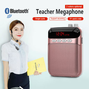[Ready Stock] Bluetooth Voice Amplifier Microphone with Head Microphone and Waistband Little Bee Megaphone Teacher Special Portable Loudspeaker Outdoor Tour Guide Loudspeaker