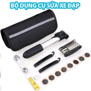Bộ dụng cụ sửa xe đạp vá lốp xe đạp tặng túi đựng treo sườn xe đạp