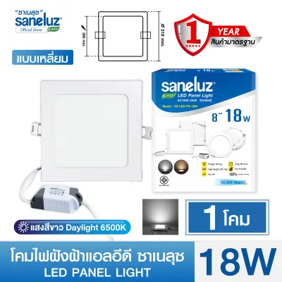 Saneluz โคมไฟฝังฝ้า LED PANEL LIGHT ขนาด 9W 12W 18W 24W 36W รูปทรงกลม และ ทรงเหลี่ยม แสงสีขาว/แสงสีวอร์ม/แสงคูลไวท์ โคมพาแนล โคมไฟเพดาน ดาวน์ไลท์ฝังฝ้า โคมฝัง led VNFS