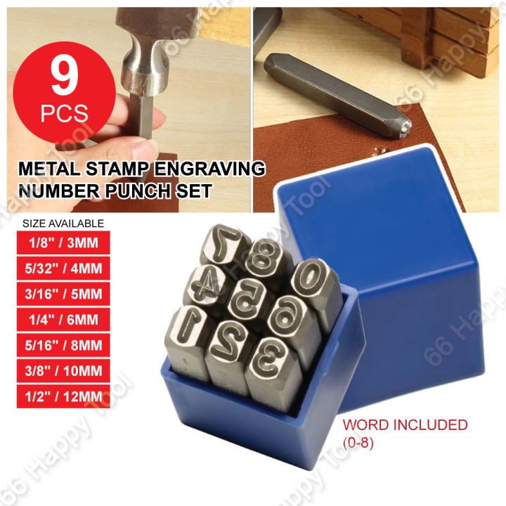 Metal Stamp Set Engraving Punch Set 8-12mm Letter (A-Z&) Number (0