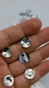 DIAMON RESIN KRISTAL MOTIF BULAT LANCIP UK. 12 MM KUALITAS PREMIUM KILAU PER LUSIN