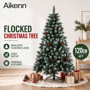 Artificial Christmas Tree PVC Pine Foldable Easy Setup With Metal Stand Reusable Indoor Decor