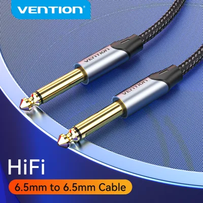 Vention 6.5mm Male to Male Audio Jack Guitar Cable Hi-Fi Audio Quality for Electronic Drum Organ Stereo Guitar Mixer Amplifier Speaker 6.35mm to 6.35mm Cable