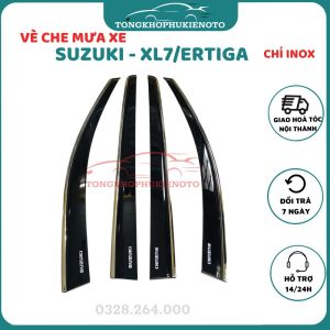 Vè che mưa xe Suzuki XL7 XL-7 Ertiga 2019 - 2020 2021 2022 2023 2024 2025 Chỉ INOX cao cấp sáng bóng