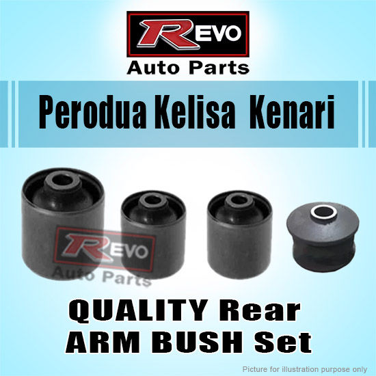 HIGH QUALITY Perodua Kelisa Kenari Rear Lower Arm Bush Set  1 Side = 1 Big + 2 Small + 1 Rubber