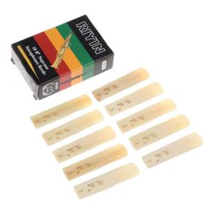10pcs Soprano Sax Saxophone Reeds Strength 1.5 2.0 2.5 3.0 3.5 4.0 Saxophone Reed Woodwind Instrument Parts Accessories