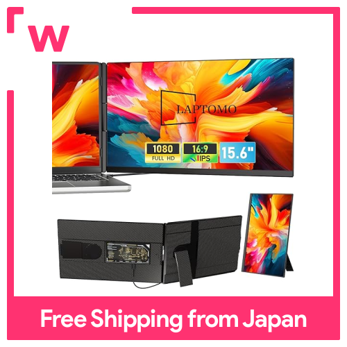 Laptomo P5 Dual Monitors 15.6 IPS Mobile Display FHD 1080P Laptop