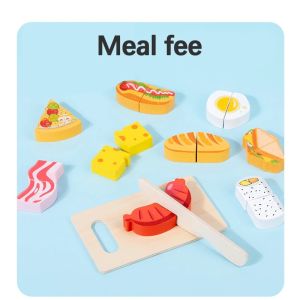 Wooden Pretend Play Cutting Set - Fruit/Seafood/Food-Themed Toy For Children Developing Fine Motor Skills And Food Awareness2026