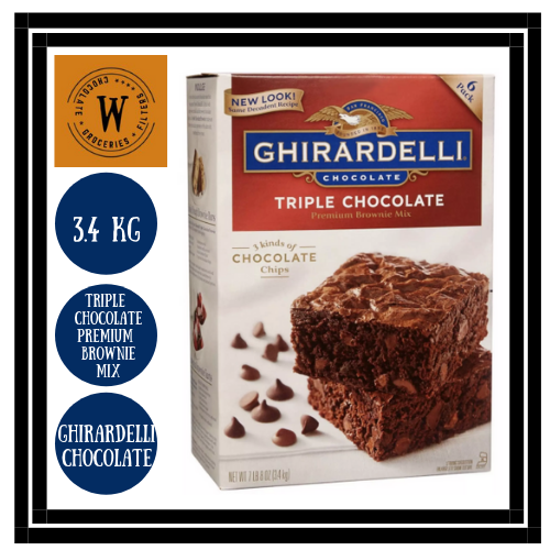 Ghirardelli Triple Chocolate Premium Brownie Mix 3 4 Kg Lazada Ph