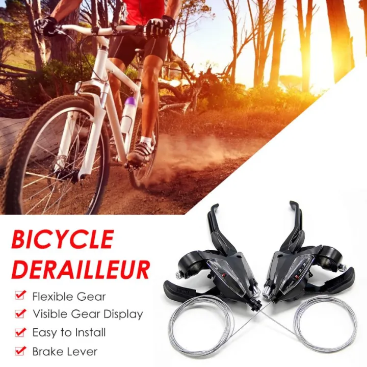 Bicycle Gear Shifter Bicycle Derailleur MTB Gear Shifter Brake 3 x 7 ...
