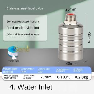 Stainless steel water level controller kitchen water full stop control valve water tower water tank float ball valve