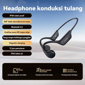KOOYIINN Real Bone Conduction Headphone OpenEar IPX8 Waterproof Wireless Headset Bluetooth 5.4 Earphone with memori 32G - BC81