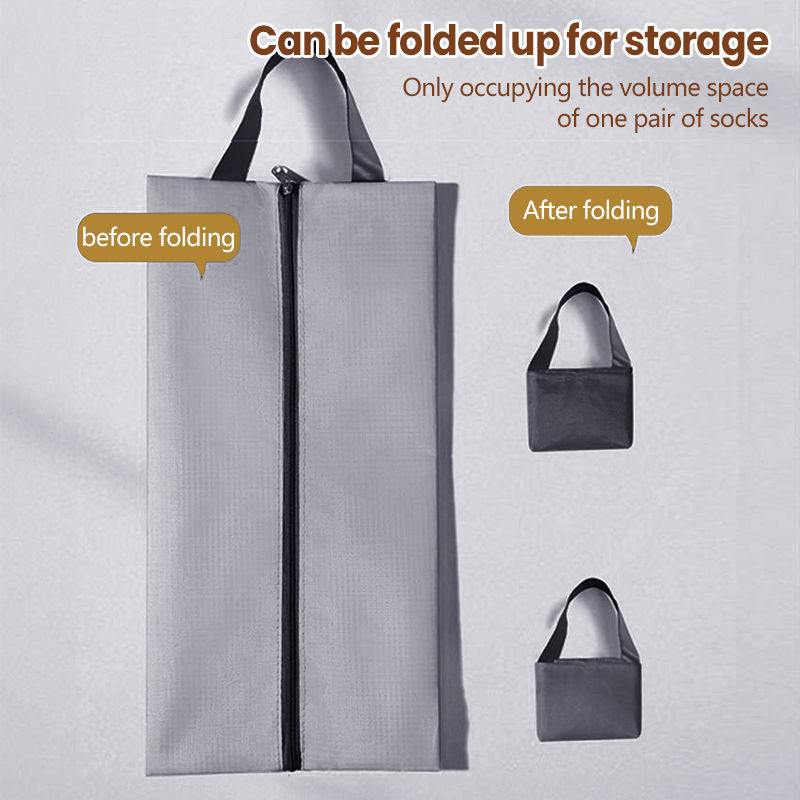 Sac de rangement pour chaussures pliable et étanche, pochette de rangement portable pour chaussures de sport et de voyage
_voghion.com
