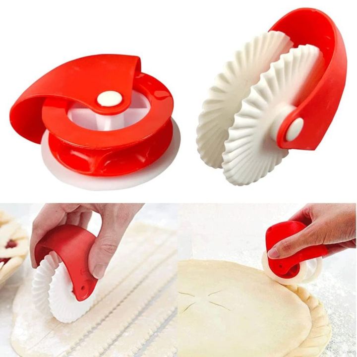 VGLPOP Pizza Kitchen Baking Lattice Cutter Dough Cutting Tool Pastry ...