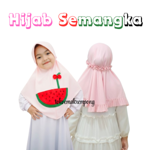 Kerudung Semangka Anak Jilbab Instan Hijab Anak Watermelon