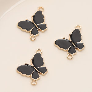 5 cái/túi 20x15mm hạt Charm Hợp Kim đôi treo bướm mặt dây chuyền cho vòng tay thủ công Vòng cổ bông tai Keychain Tự Làm Thủ Công Phụ kiện làm đồ trang sức
