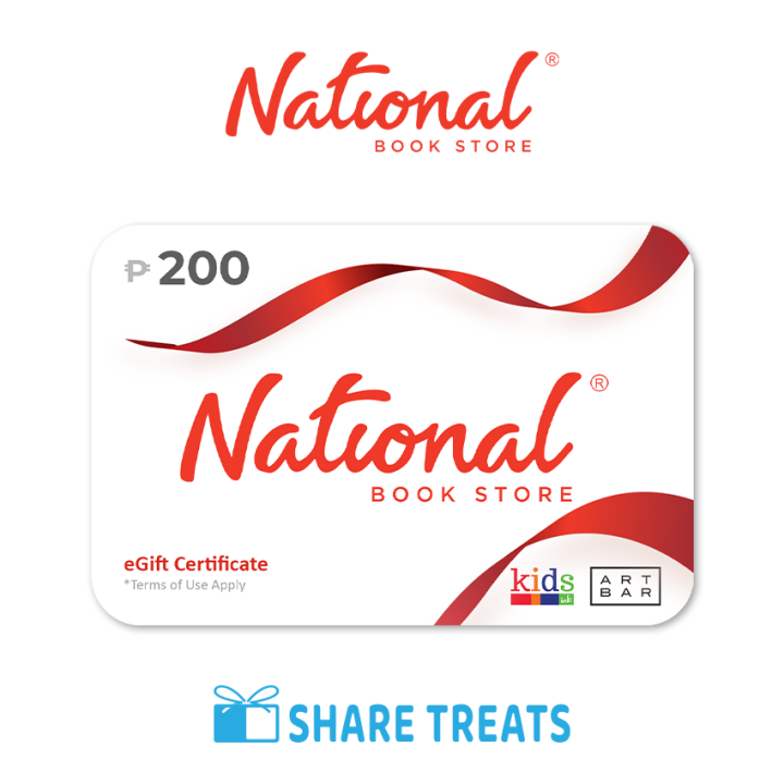 National Book Store P200 eGift Certificate (SMS eVoucher) Lazada PH