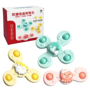Bộ 3 đồ chơi con quay spinner hình động vật biển vui nhộn cho bé đồ chơi nhựa an toàn