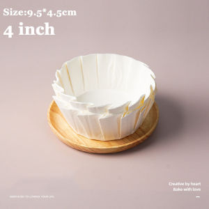 50PCS 4/6/8inch No Folding Required Basques Cake Baking Paper Oven Air Fryer Oilproof Cake Pan Liner