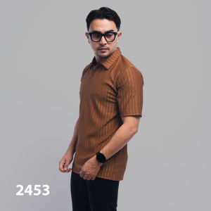 DGM Kaos Polo Shirt Pria Premium Knit Coklat 2453