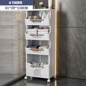 Movable Laundry Storage Rack Minimalist Integrated Space-Saving Laundry Basket Laundry Basket with Wheels Fireheart Warrior