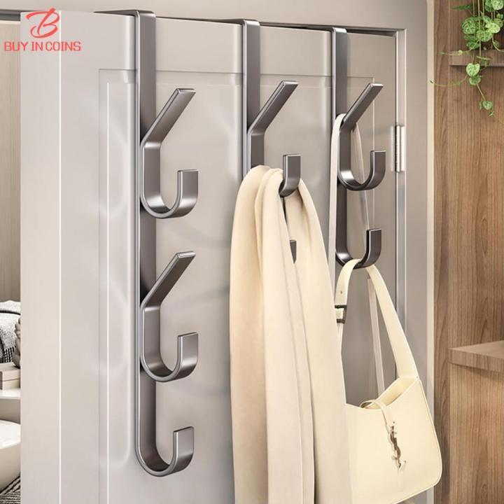 BC 1PC Over Door Hooks Multifunctional Door Rear Hook Clothes Hanger Space  Saving Vertical Design Storage Hook Lazada PH