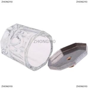 [COD] ZHONGYI0 1XCosmetic Tools Octagon Shaped Dappen Dish with Stainless Steel Metal Lid