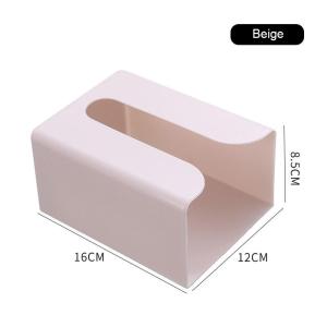 Japanese Multi-use Tissue Holder Wall Mounted Punch-free Paper Napkin Storage Box for Office Kitchen Home Organizer