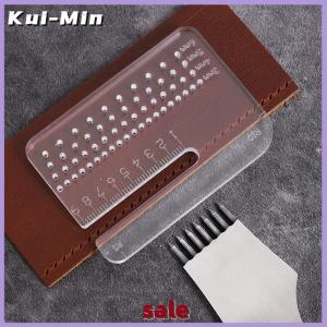 Kui-Min 4mm Multi-functional Thickened Transparent Puller Acrylic Rounded Cutting Distance Ruler Hitting Auxiliary Manual Leather Tool