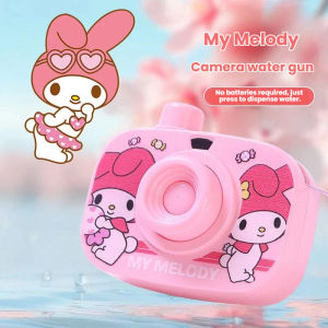 New Kuromi Sanrio Camera Water Gun Toy Ejection Feature Gift Prank Water Sprinkler Pressed Water