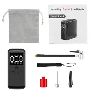 ZTTO Mini Electric Air Pump Portable 2400mAh 150psi Tire Inflator Presta Schrader Valve Car Bike Motorcycle Pump With LCD Type-C