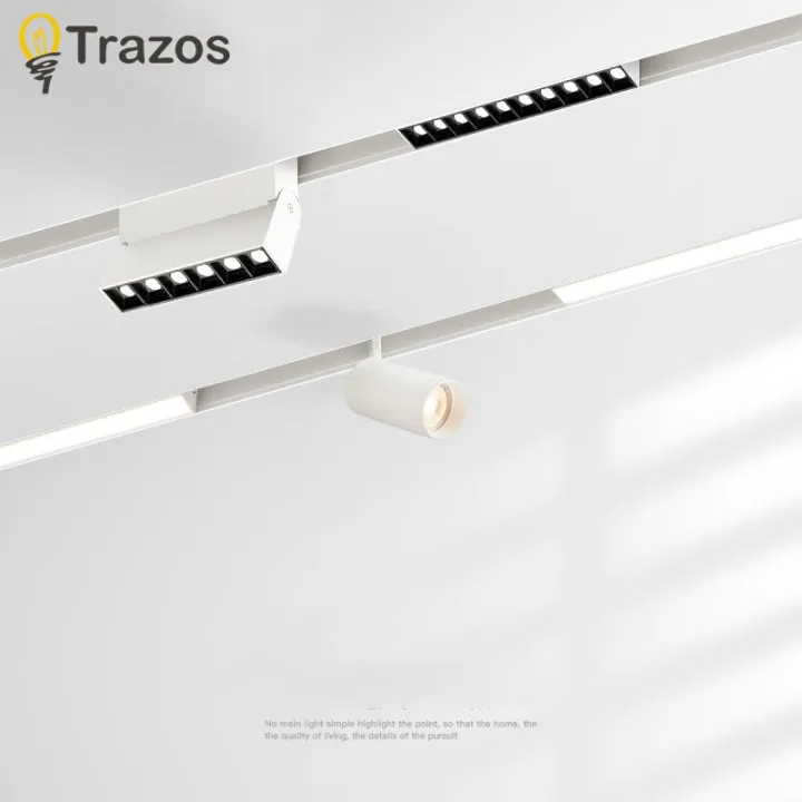 Smart White Recessed Magnetic Track Lights Dimmable 48v Surface Mounted