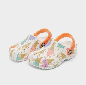 Giày sục crocs chuẩn xịn chống hôi chân nhựa tế bào êm mềm dẻo bền đi mưa lội nước đi biển cho trẻ em hình que kem