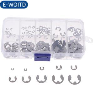 E-WOITD Cái hộp 120 Bộ phân loại kẹp giữ Vòng kẹp điện tử bằng thép không gỉ 304 m1.5 M10