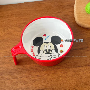 Chén ăn dặm melamine quai cầm tay Frozen Sulley Mike Mickey Minnie Ariel Daisy Donald Stitch cho bé