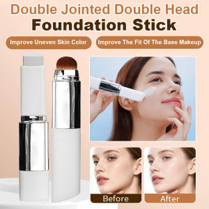 Waterproof And Hydrating Double Head Foundation Stick Korea Makeup Double-Ended Foundation Cream Even Skin Tone Covering Flaws Foundation With Brush
