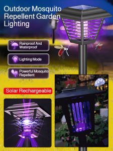 Solar Mosquito Lamp Outdoor Yard Lighting For Garden Home Use/Solar Landscape Mosquito Lights For Patio Residents/Efficient Lighting Eco-Friendly