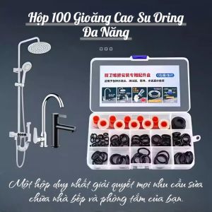Hộp 100 Gioăng Cao Su Oring Đa Năng Smarttool – Ron Chống Rò Rỉ Vòi Nước Vòi Sen Gia Đình