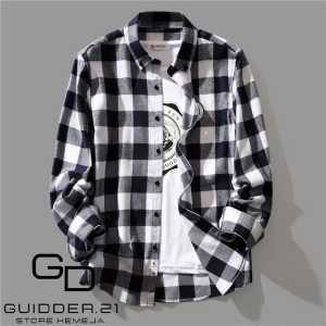 Kemeja Flanel Pria Import Lengan Panjang Premium Kemeja Flanel Kotak Kotak Pria Wanita Casual Distro COD
