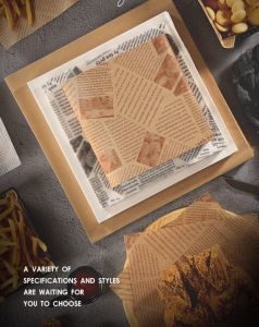 กระดาษไขกระดาษรองอบสำหรับหม้อทอดลมร้อนกระดาษห่อเตาอบอาหาร กระดาษอบขนมแผ่นรองในครัวขนาด16และ22CM.