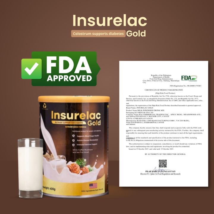 Insurelac Gold Milk for lowering blood sugar colostrum Diabetic | Lazada PH